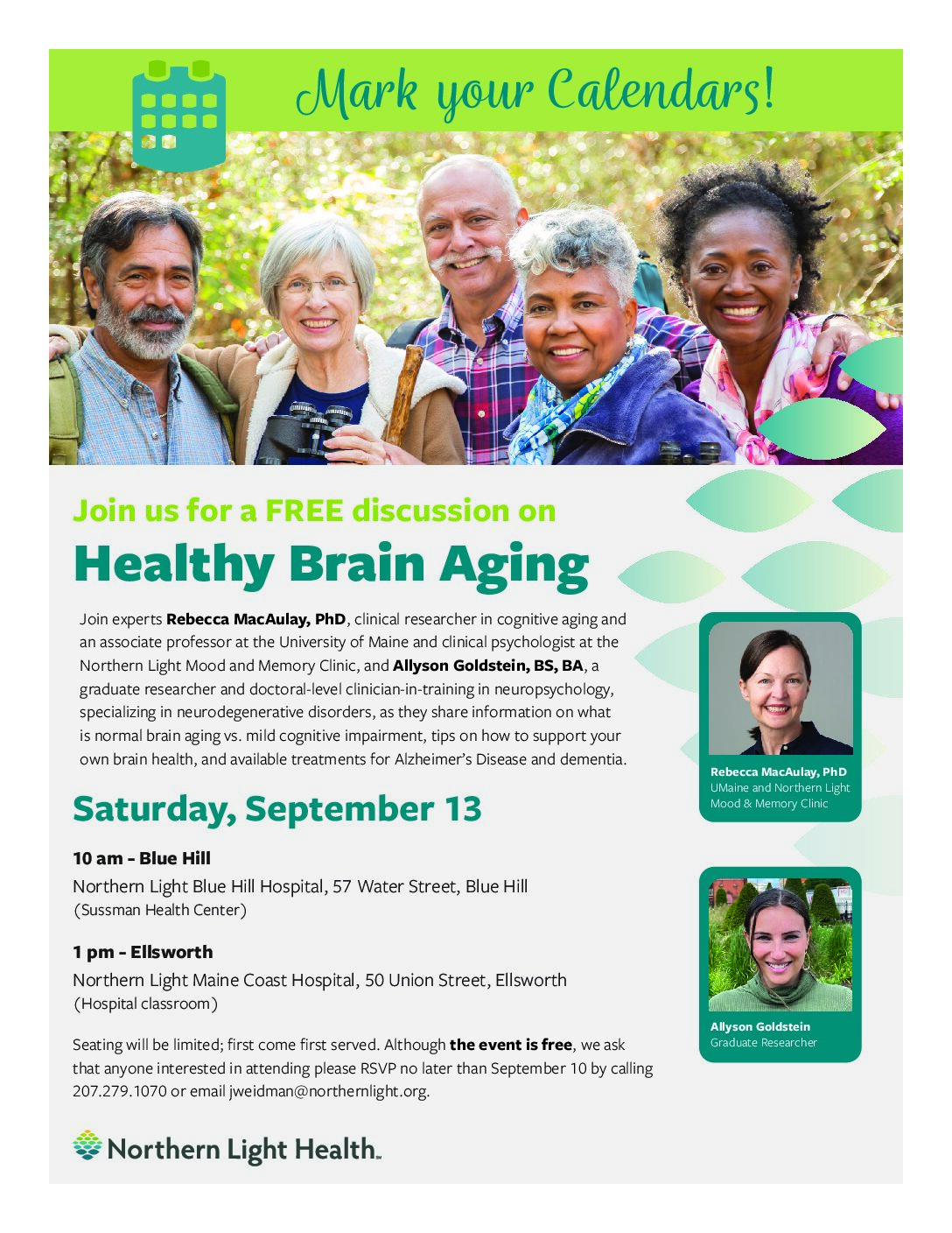 Join us for a FREE discussion on Healthy Brain Aging
