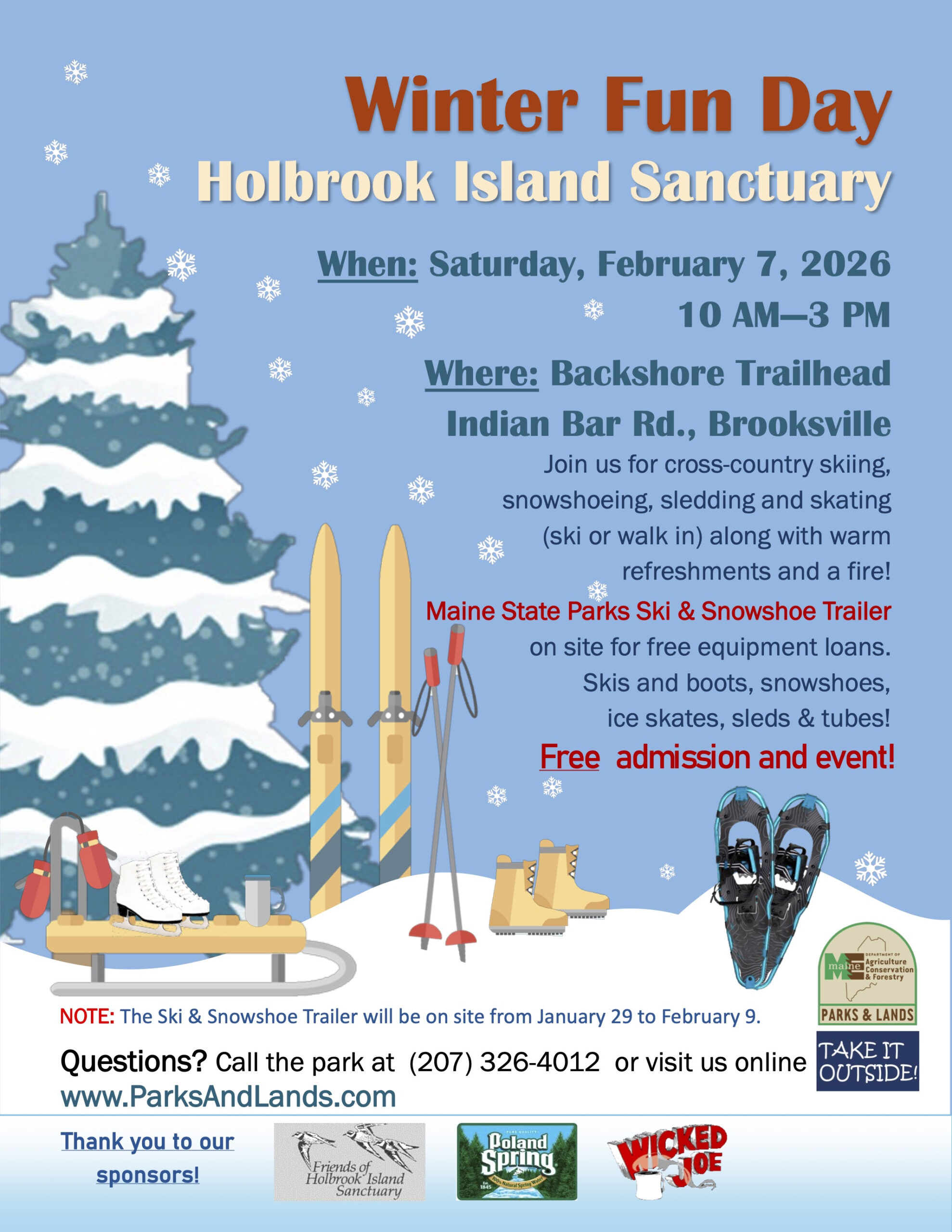 Winter Fun Day at Holbrook Island Sanctuary