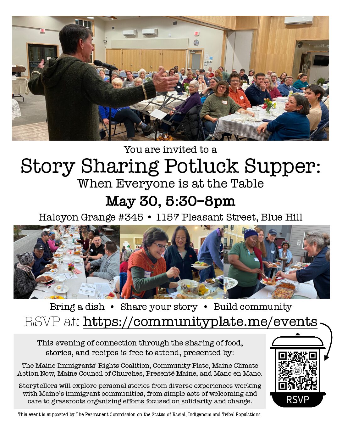 "When Everyone's At The Table: Storytelling as Solidarity," a Story Sharing Potluck Supper