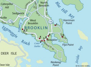 Brooklin Maine map